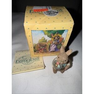 Vintage United Design The Easter Bunny Family Mini Boy With Egg Basket/Umbrella